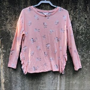 LC Lauren Conrad Pink Floral Top